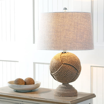 Monkey's Fist 24" Knotted Rope LED Table Lamp - JONATHAN Y
